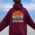 Vintage 2010 14 Years Old Boys And Girls 14Th Birthday Women Oversized Hoodie Back Print Maroon