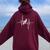 Vintage California Condor Heartbeat Women Oversized Hoodie Back Print Maroon