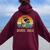 Vintage Duck Dad Duck Lovers Daddy Father's Day Women Oversized Hoodie Back Print Maroon