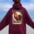 Vintage Gockel Elegant Rooster Bird Chicken Farmer Rooster Women Oversized Hoodie Back Print Maroon