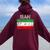 Vintage Iran Iranian Flag Pride Women Oversized Hoodie Back Print Maroon