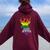 Vintage Rainbow Oh Deer I'm Queer Pride Lesbian Gay Lgbtq Women Oversized Hoodie Back Print Maroon