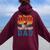 Vintage Retro My Favorite Teacher Calls Me Dad Father's Day Women Oversized Hoodie Back Print Maroon