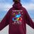 I Wear Blue For My Son Autism Awareness Mom Dad Women Oversized Hoodie Back Print Maroon