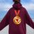 World's Best Mom Gold Medal Mother's Day Women Oversized Hoodie Back Print Maroon