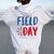 Field Day Red White And Blue Student Teacher Women Oversized Hoodie Back Print White