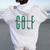 Golf Mom Crewneck Master Golf Girls Women Oversized Hoodie Back Print White