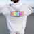 Last Day Of School Year 2024 Autograph 3Rd Grade Graduation Women Oversized Hoodie Back Print White