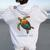 Longboat Key Fl Florida Souvenir Vintage Tribal Sea Turtle Women Oversized Hoodie Back Print White