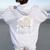 Oyster Shucker Oyster Farmer Mother Shucker Women Oversized Hoodie Back Print White