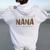 In My Praying Nana Era Women Oversized Hoodie Back Print White