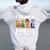 Super Hero Teacher Apparel I Teach Pre-K Superheroes Women Oversized Hoodie Back Print White