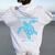 Turks And Caicos Islands Sea Turtle Boys Girls Souvenir Women Oversized Hoodie Back Print White