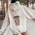 Coffee Cafe Carry Drink Caffeine Hot To Go Cup Latte Women Oversized Hoodie Back Print Sand