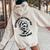 Expensive Difficult And Talks Back Messy Bun Women Oversized Hoodie Back Print Sand
