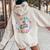 Floral 91 Years Loved 91St Birthday For Grandma Women Women Oversized Hoodie Back Print Sand