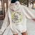 Floral Christian Pray Without Ceasing Bible Verse Motivation Women Oversized Hoodie Back Print Sand