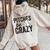 Baseball Pitches Be Crazy Adult Mom Mother Women Oversized Hoodie Back Print Sand