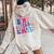 Game Day Groovy Retro Softball In My Softball Era Women Oversized Hoodie Back Print Sand