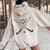 Girls High School Field Hockey Flower Sugar Skull Women Oversized Hoodie Back Print Sand