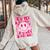 Groovy It's My Birthday Ns Girls Preppy Smile Face Women Oversized Hoodie Back Print Sand