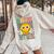 Groovy Last Day Of School Summer Smile Bruh We Out Teachers Women Oversized Hoodie Back Print Sand