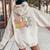 Groovy Mama Retro Mom Matching Family 1St Birthday Party Women Oversized Hoodie Back Print Sand