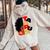 Half Face Taurus Black Queen Birthday Zodiac Curly Hair Women Oversized Hoodie Back Print Sand