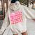 Howdy Southern Western Girl Country Rodeo Pink Disco Cowgirl Women Oversized Hoodie Back Print Sand
