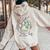 Just A Girl Who Loves Dogs Women Oversized Hoodie Back Print Sand