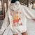 Be Kind To Every Kind Animal Lover Vegan Vegetarian Groovy Women Oversized Hoodie Back Print Sand