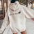 Mama Duck 5 Ducklings Animal Family G Women Oversized Hoodie Back Print Sand