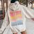 Piedras Negras City Groovy Retro Women Oversized Hoodie Back Print Sand