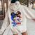 Puerto Rico Flag Messy Puerto Rican Girls Souvenirs Women Oversized Hoodie Back Print Sand
