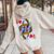 Queen Of Hearts Feminist For Playing Cards Women Oversized Hoodie Back Print Sand