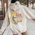 Quote Girl With Book Women Women Oversized Hoodie Back Print Sand