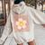 Retro Groovy Happy Face 100 Days Of School Cute 100Th Day Women Oversized Hoodie Back Print Sand