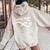 Soccer Mom A Little Bit Of Crazy And Whole Lot Of Love Women Oversized Hoodie Back Print Sand