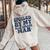 Spoiled By My Blue Collar Man Groovy Wife On Back Women Oversized Hoodie Back Print Sand