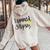 Tanned And Tipsy Summer Party Saying Humor Women Oversized Hoodie Back Print Sand