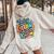 Today You Will Glow When You Show What You Know Test Teacher Women Oversized Hoodie Back Print Sand