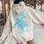 Turks And Caicos Islands Sea Turtle Boys Girls Souvenir Women Oversized Hoodie Back Print Sand
