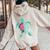 Turtle Be A Nana In A World Full Of Grandmas Women Oversized Hoodie Back Print Sand