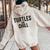 Turtles And Chill Sea Turtle Lover Meme Reptile Women Oversized Hoodie Back Print Sand