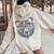 Vintage Mama Bear Face Sunglasses Mom Mommy Mother's Day Women Oversized Hoodie Back Print Sand