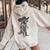 Vintage Raccoon Cowboy Cowgirl Trash Panda Western Country Women Oversized Hoodie Back Print Sand