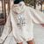 Who's Afraid Of Little Old Me- Snake Cool Confident Women Women Oversized Hoodie Back Print Sand