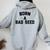 Born A Bad Seed Offensive Sarcastic Quote Women Oversized Hoodie Back Print Sport Grey