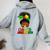 Celebrate Junenth Black Messy Bun 1865 Emancipation Women Oversized Hoodie Back Print Sport Grey