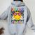 Field Day 2024 First Grade Fun Day Sunglasses Field Trip Women Oversized Hoodie Back Print Sport Grey